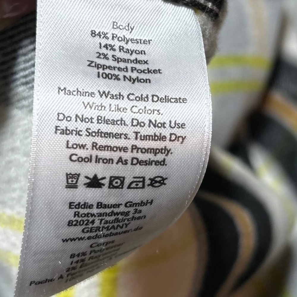 Eddie Bauer Mountain Ops Plaid Flannel Shirt Mens Large Yellow Black Classic Fit - Picture 5 of 6